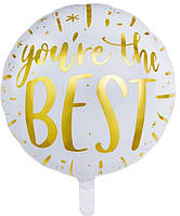 Фольгована кулька КНР 18"(45 см) Коло "You are the BEST" (З ДЕФЕКТОМ)