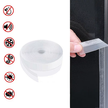 Стрічка ущільнювача самоклеюча, шумоізоляційна стрічка 5м