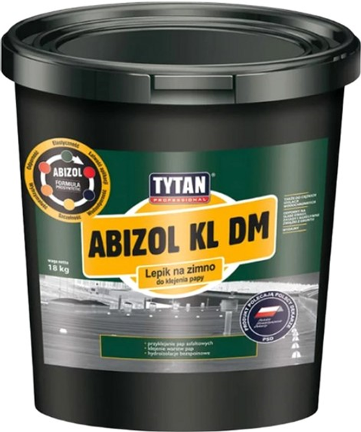 Tytan Abizol KL DM Мастика холодного застосування для рубероїду 18 кг чорний ADR 3 PG III UN 1139