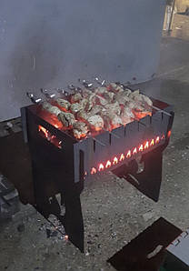 Мангал розкладний на 6 шампурів 2мм