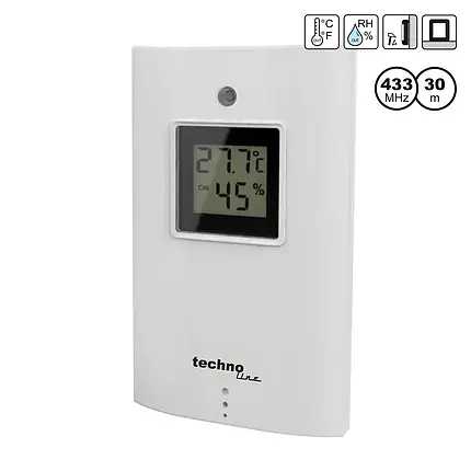 Термо-гігро датчик Technoline TX70DTH для метеостанцій Technoline WS6750, WS6760, WS6765, фото 1