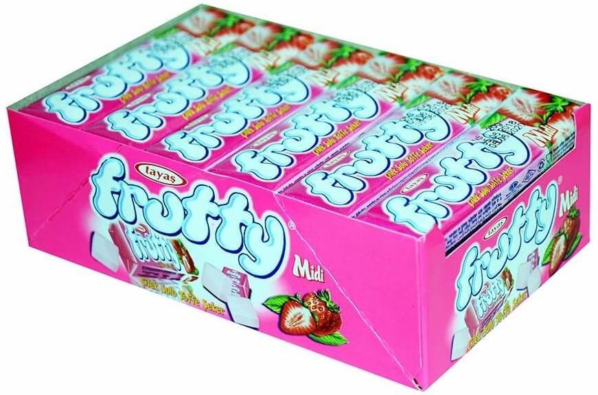 Жувальні цукерки FRUTTY MIDI Полуниця 20г, фото 1