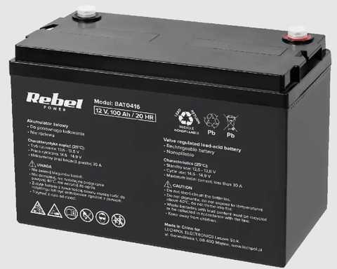 Аккумулятор Rebel Power GEL 100AH 12V акб для дома, аккумуляторная ...