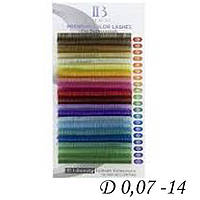 Вії I-BEAUTY Веселка D 007-14 (12 ліній)