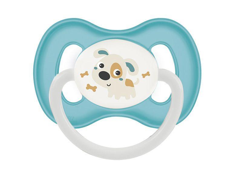 Пустушка силіконова симетрична 6-18 м-ців Bunny & Company бірюзова Canpol 23/269_tur, фото 1