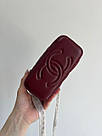 Жіноча сумка Шанель червона Chanel Red Classic Burgundy Lambskin Pearl Crush, фото 7