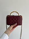 Жіноча сумка Шанель червона Chanel Red Classic Burgundy Lambskin Pearl Crush, фото 2