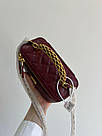 Жіноча сумка Шанель червона Chanel Red Classic Burgundy Lambskin Pearl Crush, фото 9