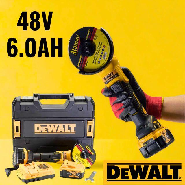 Потужна акумуляторна болгарка DeWalt DCG413 (48V, 6.0AH) Кутова шліфмашина Девольт 125 мм турбінка bs