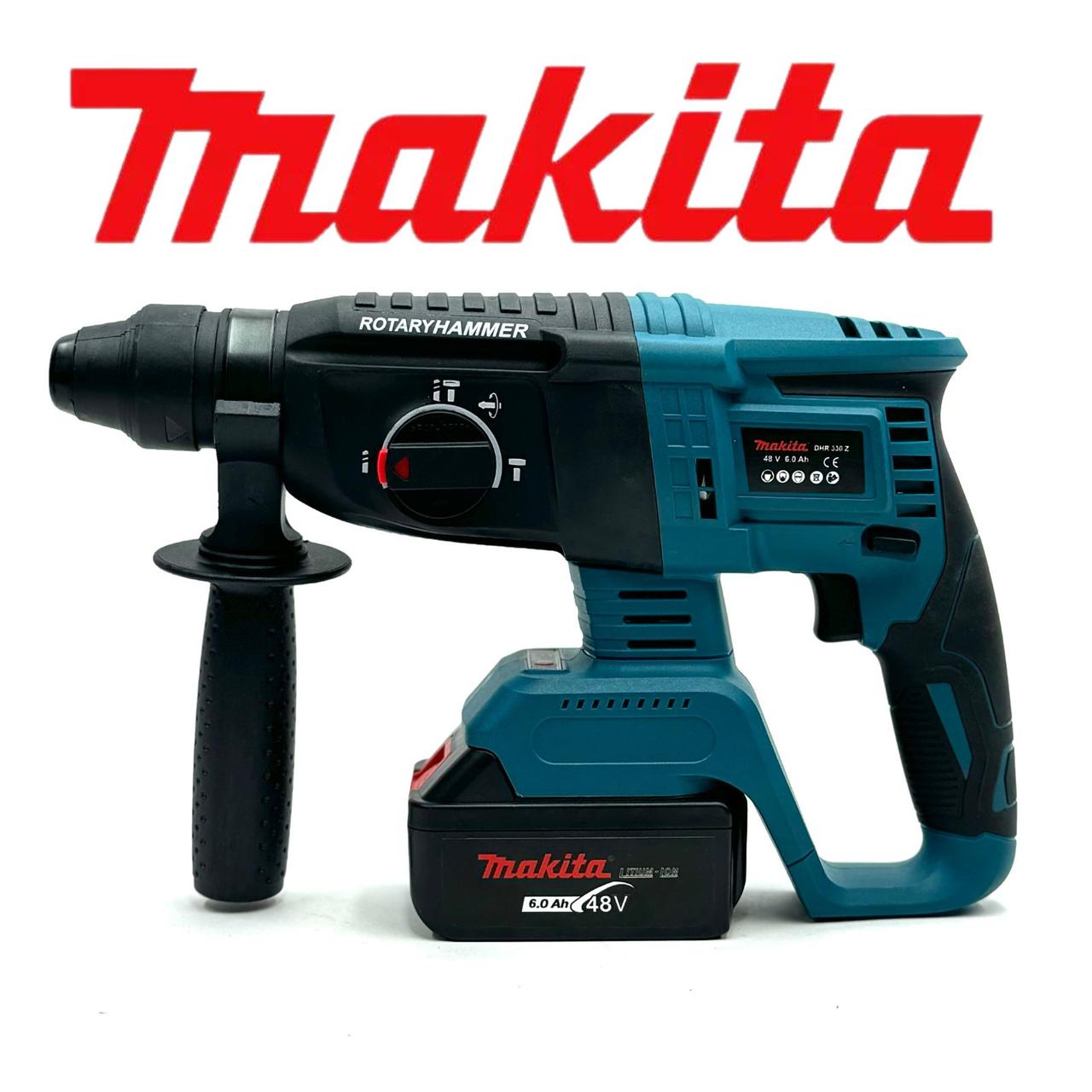 Акумуляторний безщітковий перфоратор Makita DHR330Z (48V, 6.0AH) 3.3 Дж з двома АКБ у кейсі Макіта bs