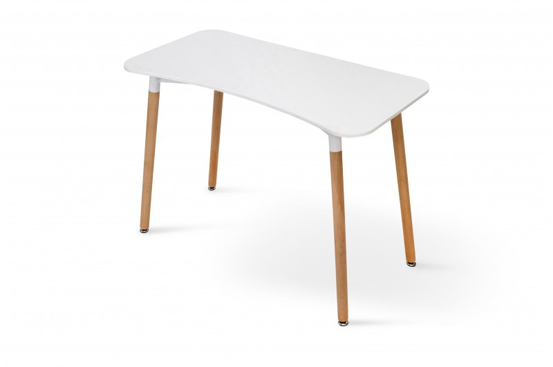 Стіл письмовий Драйв ніжки дерево бук стільниця МДФ білий, 100х50х74 см (Мікс-Мебель ТМ)