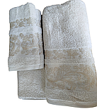 Набір рушників 70х140+ 50х90см  Cestepe Vip Cotton Milano крем, фото 4
