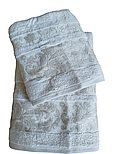 Набір рушників 70х140+ 50х90см  Cestepe Vip Cotton Milano крем, фото 7