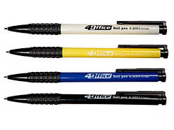 Ручка кулькова синій автоматична 4-2001 ТМ 4OFFICE