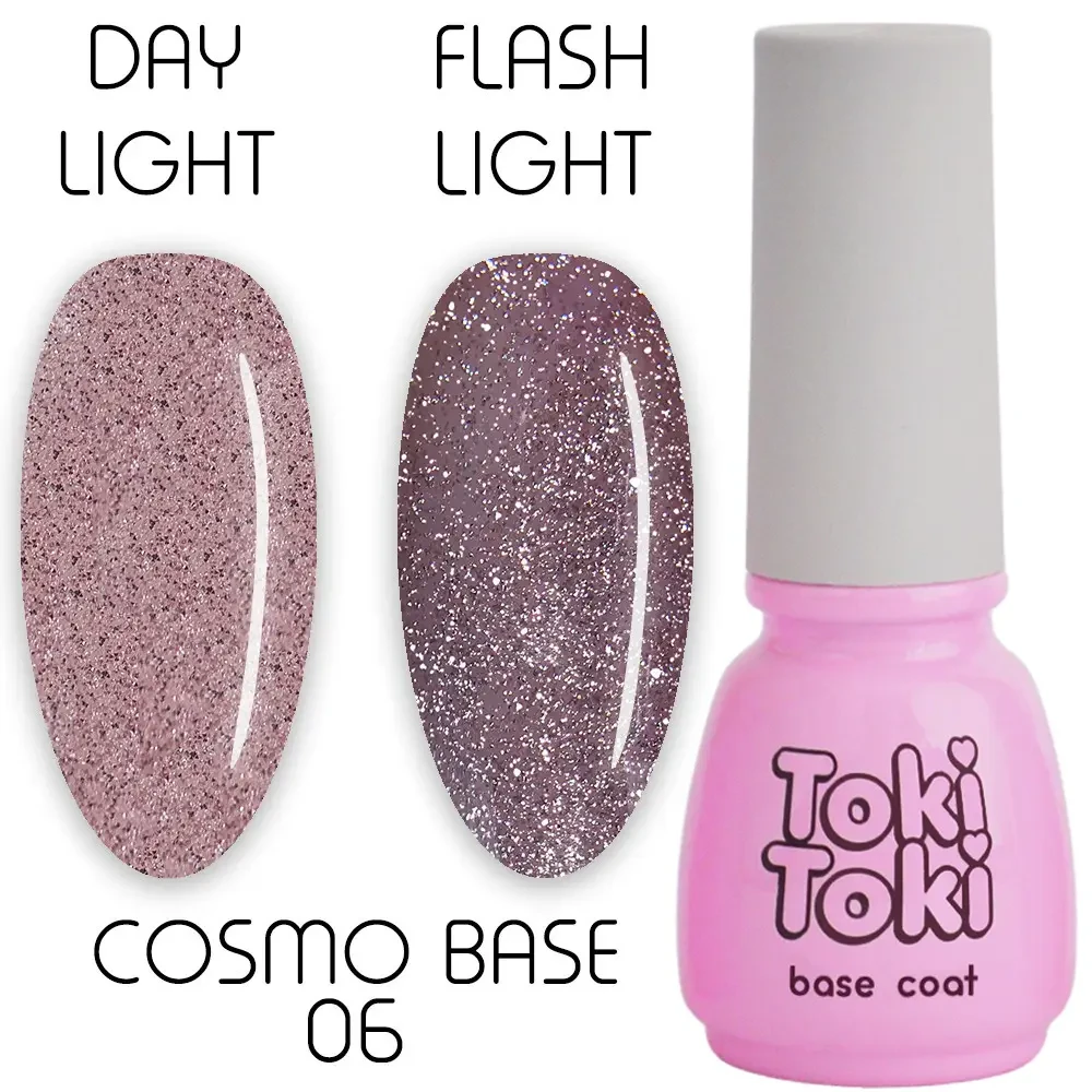 Світловідбиваюча база для гель-лаку Toki-Toki Cosmo Base CB06, фото 1