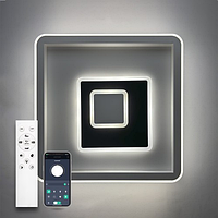 Світильник стельовий світлодіодний LUMINARIA BRAVE 90W 3000-6500K S400 APP WHITE/BLACK 220V IP20 з пультом ДУ