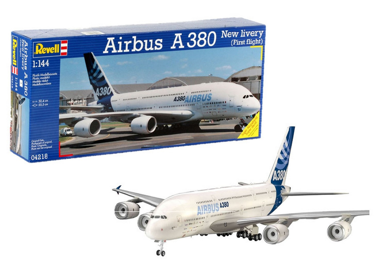 Збірна модель Revell Літак Airbus A380 Перший політ рівень 5 масштаб 1:144 (RVL-04218)