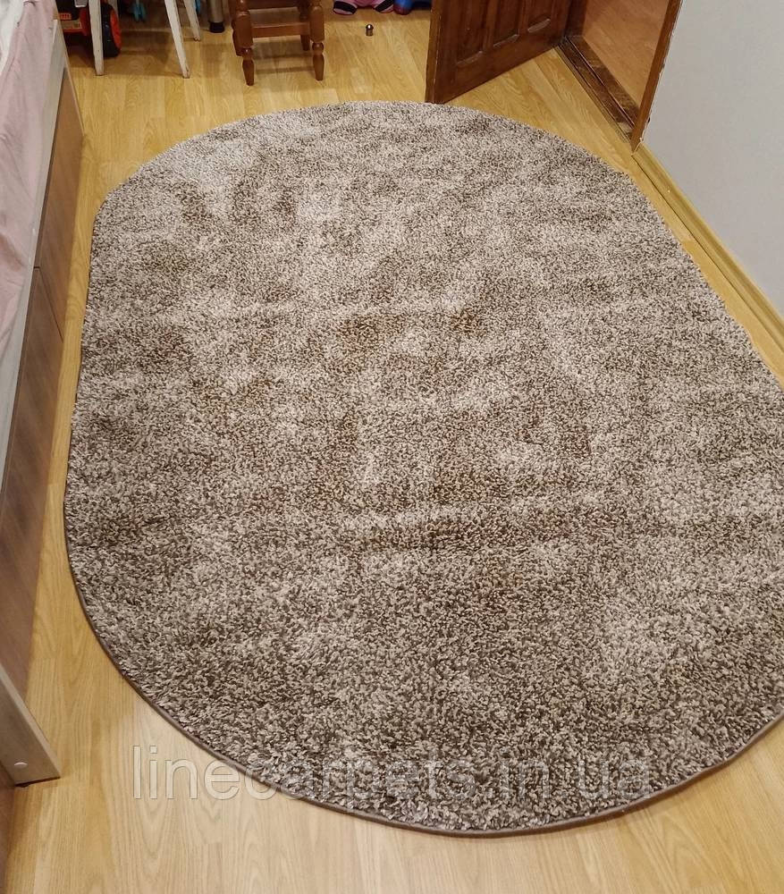 Ворсистий килим ШЕГГИ SH 60 бежевий овальний, фото 1