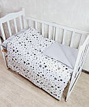 Комплект постільної білизни в дитяче ліжечко 120*60 см наволочка підковдра простирадло, фото 3