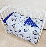 Комплект постільної білизни в дитяче ліжечко 120*60 см наволочка підковдра простирадло, фото 10