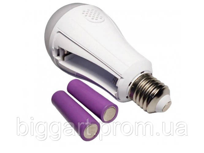 LED Лампочка 20W цоколь E27 свет белый 1500LM с аккумулятором 2*18650 ...