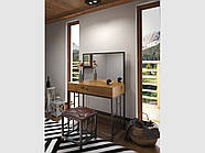 Комплект трюмо з дзеркалом та пуфом Ренн у стилі лофт. Туалетний столик та пуф у спальню