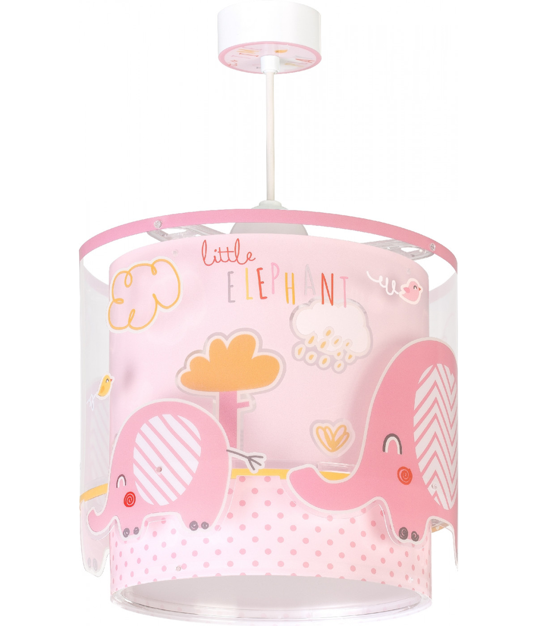 Дитячий підвісний світильник Little Elephant рожевий 33х65 см