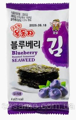 Чипсы нори снек с черникой Ock-Dong-Ja Blueberry 4г (Корея)