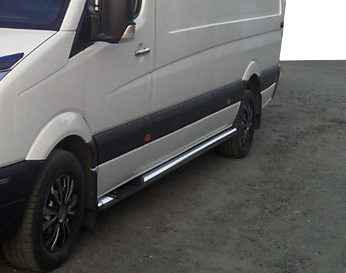 Бічні труби (2 шт., нерж.) Середня база для Opel Movano 2004-2010 рр