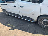 Бокові пороги Premium (2 шт., нерж) 60 мм, довга база для Opel Vivaro 2001-2015 рр, фото 6