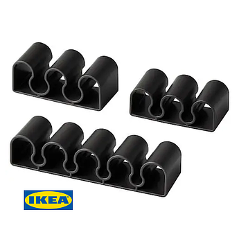 Набір тримачів кабелів IKEA KALKSTUFF 3 предмети 305.557.05 Чорний