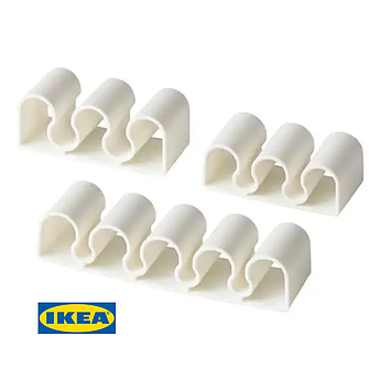 Набір тримачів кабелів IKEA KALKSTUFF 3 предмети 605.557.04 Білий
