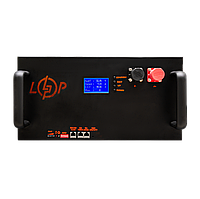 Акумулятор LP LiFePO4 51,2V - 100 Ah (5120Wh) (BMS 200A/100А) з LCD метал Smart RM RS485/CAN