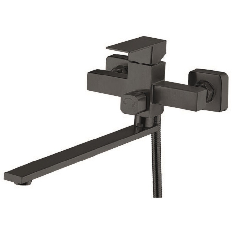Змішувач для ванни Zerix KUB-006 (Euro) Black з нержавіючої сталі