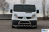 Кенгурятник з вусами WT003-15 (нерж.) для Opel Vivaro 2001-2015 рр, фото 3
