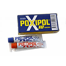 Клей POXIPOL 10 хвилин 21 г/14 мл металевий, фото 5