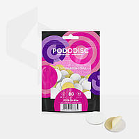 Staleks Змінні файли білі на м'якій основі для педикюрного диска PODODISC L EXPERT 80 грит (50 шт)
