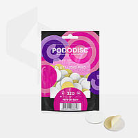 Staleks Змінні файли білі на м'якій основі для педикюрного диска PODODISC L EXPERT 320 грит (50 шт)