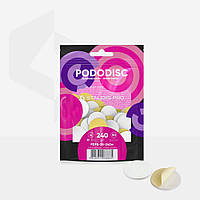 Staleks Змінні файли білі на м'якій основі для педикюрного диска PODODISC L EXPERT 240 грит (50 шт)