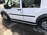 Бокові пороги Tayga (2 шт., Алюміній) Стандартна база для Ford Connect 2002-2006 рр, фото 5