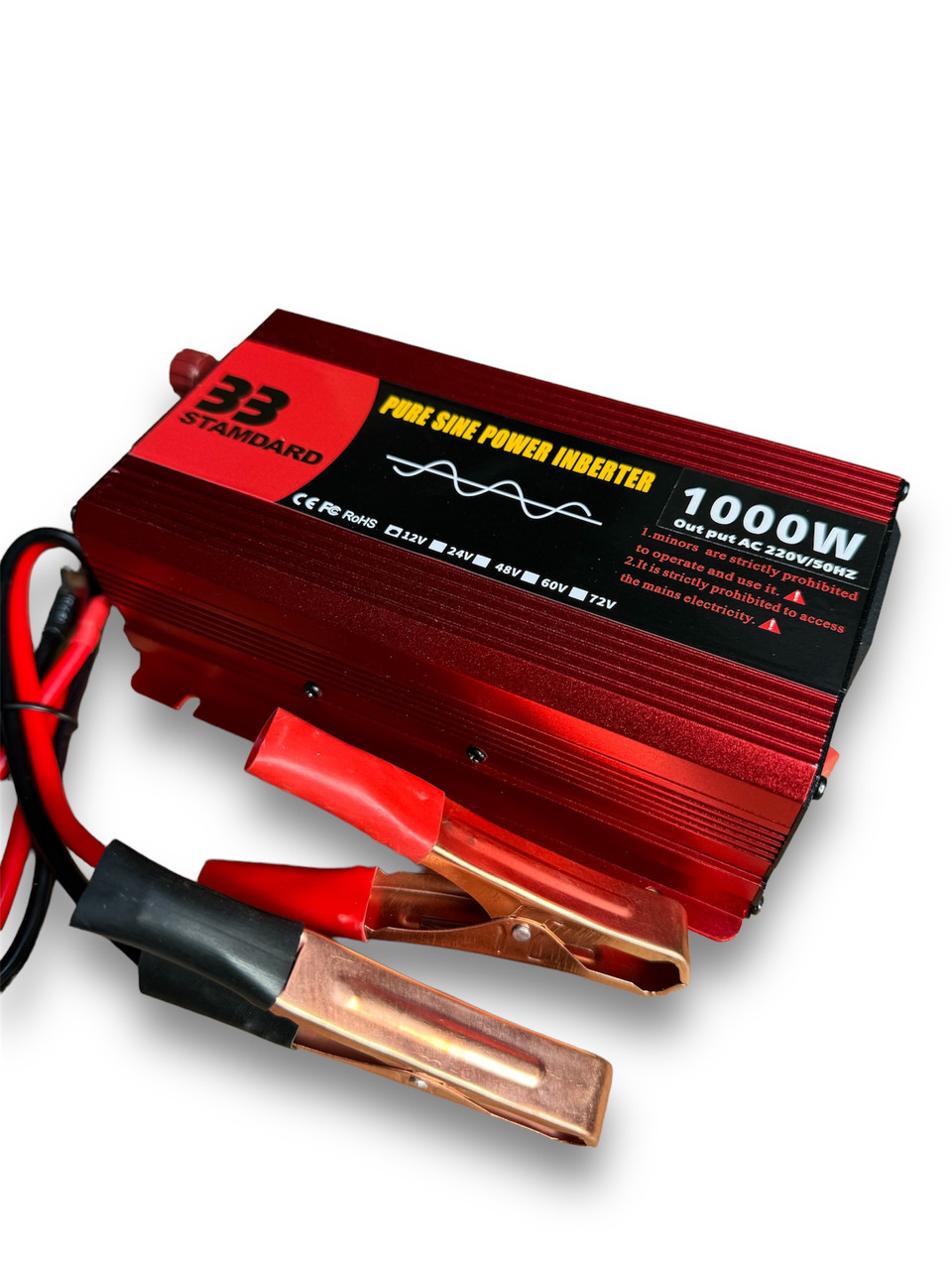 Інвертор з дисплеєм 1000w 12v із синусом ЗЗ Power aR.
