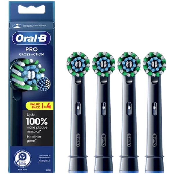 Насадка для електричної зубної щітки Oral-B EB50BRX Pro Cross Action Black (4 шт.)