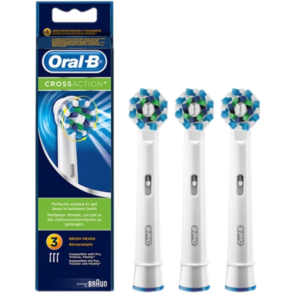 Насадка для електричної зубної щітки Oral-B EB50 Cross Action White (3 шт.)