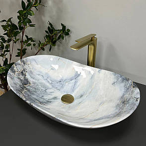 Умивальник (раковина) VBI TURIN GRANIT GLOSSY накладний, фото 1