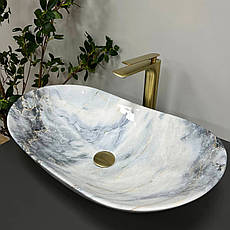 Умивальник (раковина) VBI TURIN GRANIT GLOSSY накладний, фото 5
