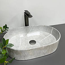 Умивальник (раковина) VBI VERONA 50 GREY STONE GLOSSY накладний, фото 4
