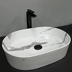 Умивальник (раковина) VBI VERONA 50 MARBLE NATURE GLOSSY накладний, фото 4