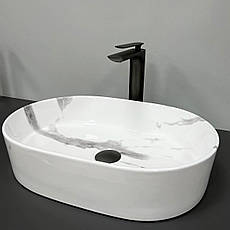 Умивальник (раковина) VBI VERONA 50 MARBLE NATURE GLOSSY накладний, фото 5