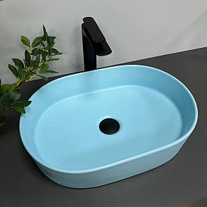 Умивальник (раковина) VBI VERONA 50 BLUE MATT накладний, фото 1