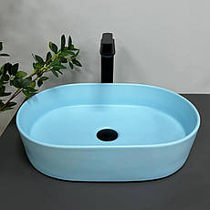 Умивальник (раковина) VBI VERONA 50 BLUE MATT накладний, фото 4